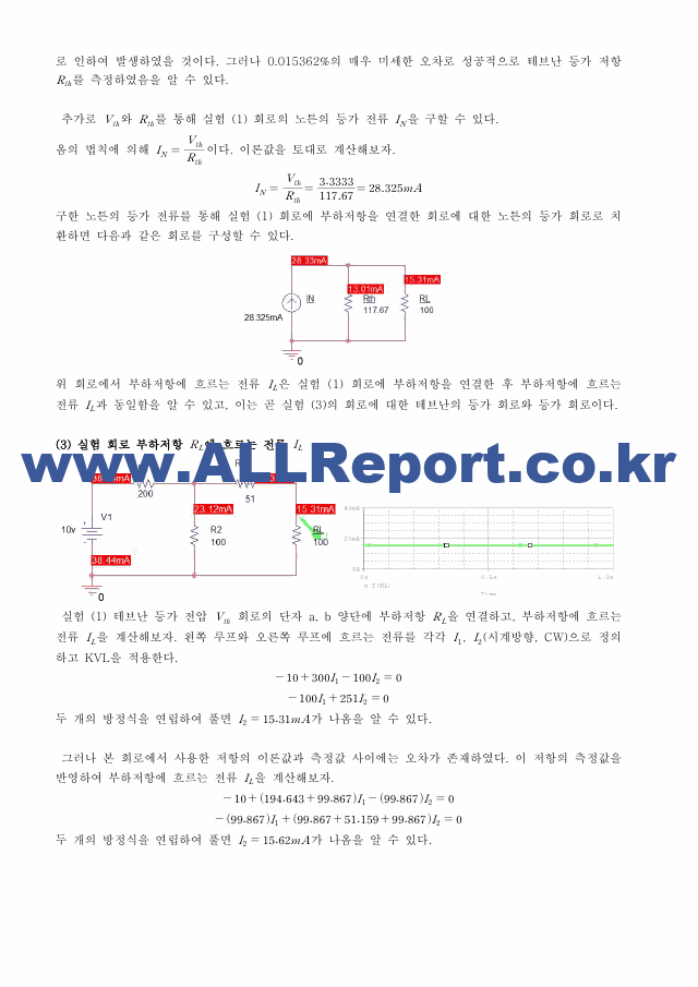 [기초전자전기실험1] A＋받은 등가전원정리 결과보고서 기초전자전기실험.pdf